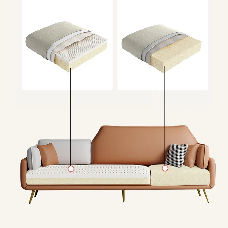 Divano con braccioli quadrati 80 cm di profondità x 80 cm di altezza Divano ecopelle per soggiorno Clearhalo