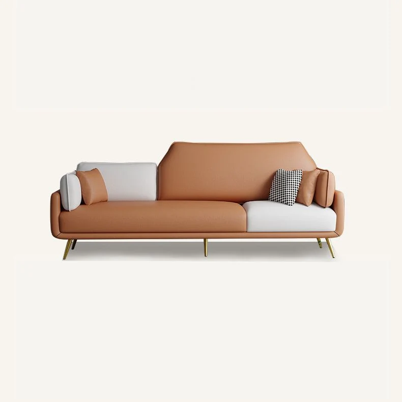 Divano con braccioli quadrati 80 cm di profondità x 80 cm di altezza Divano ecopelle per soggiorno Clearhalo