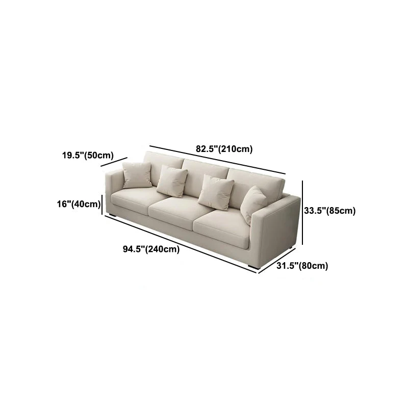 Divano con braccioli quadrati 80 cm di profondità x 80 cm di altezza con schienale ampio per soggiorno Clearhalo