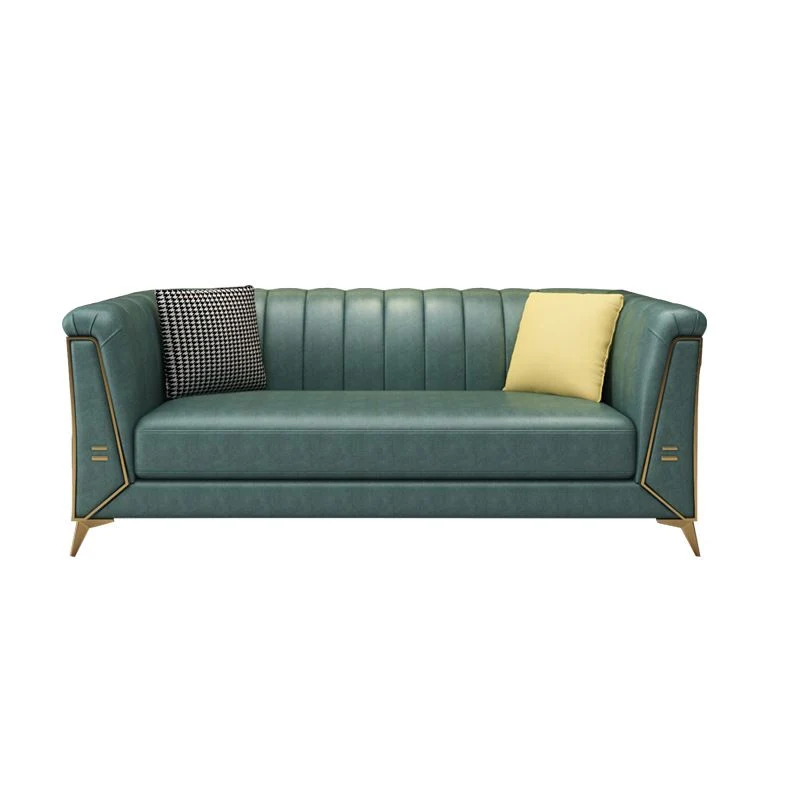 Divano con braccioli smoking ecopelle larga 28,34" con schienale diviso trapuntato Clearhalo