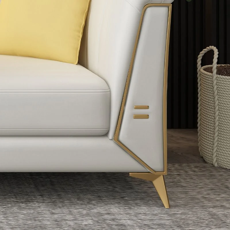 Divano con braccioli smoking ecopelle larga 28,34" con schienale diviso trapuntato Clearhalo