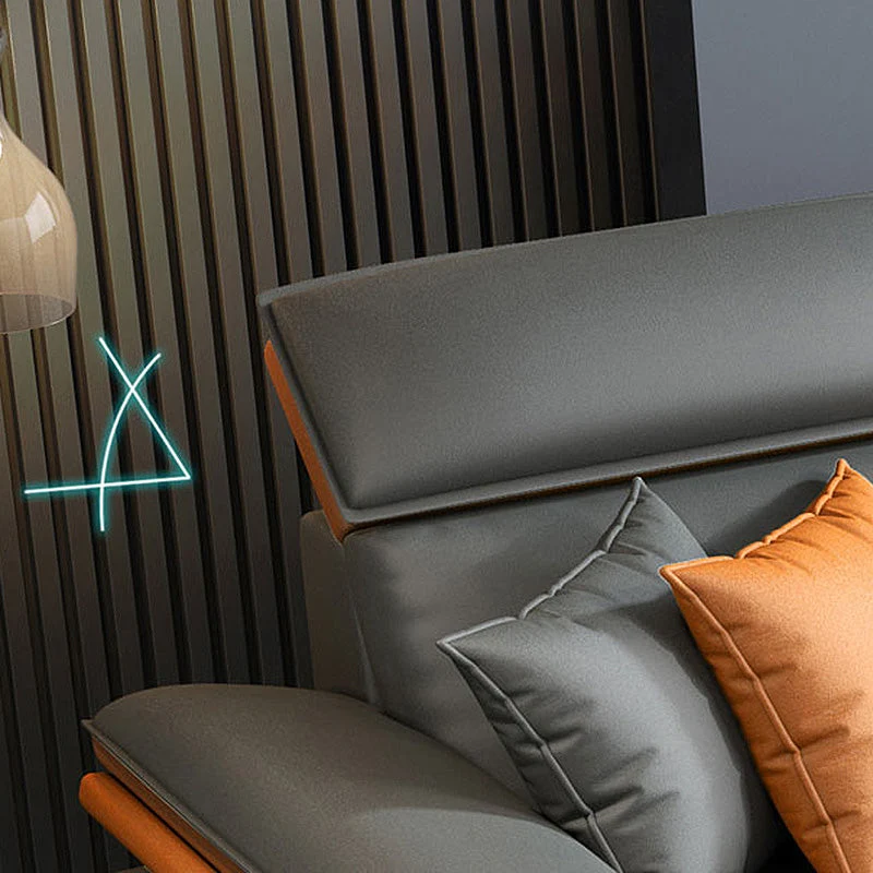 Divano con braccioli superiori tessuto 118,11" Lx 66,93" L x 37,4" Sezioni con schienale e chaise longue Clearhalo