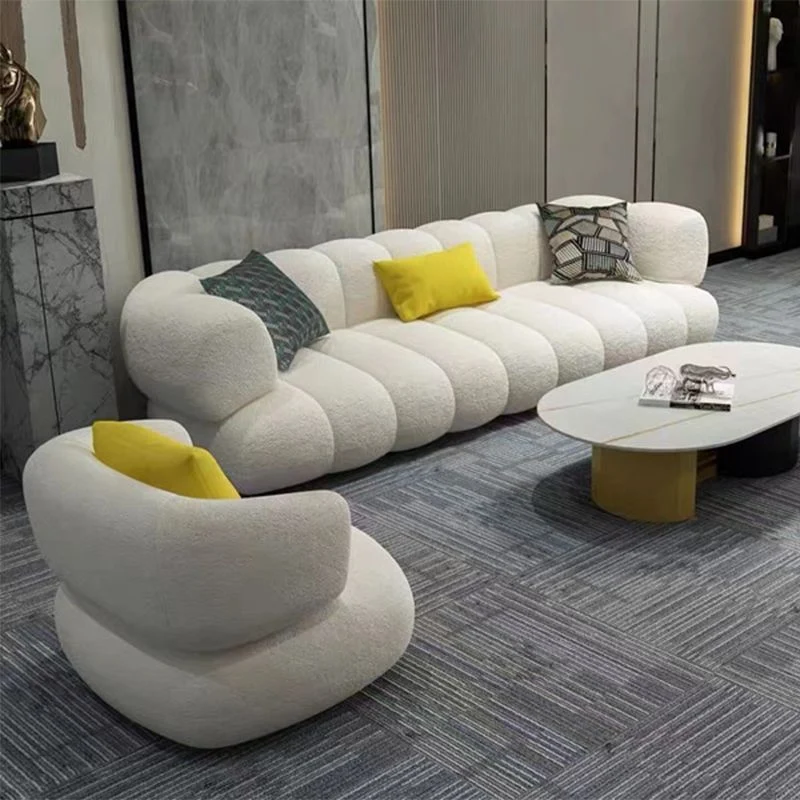 Divano con bracciolo incassato lana Divano standard contemporaneo per soggiorno Clearhalo