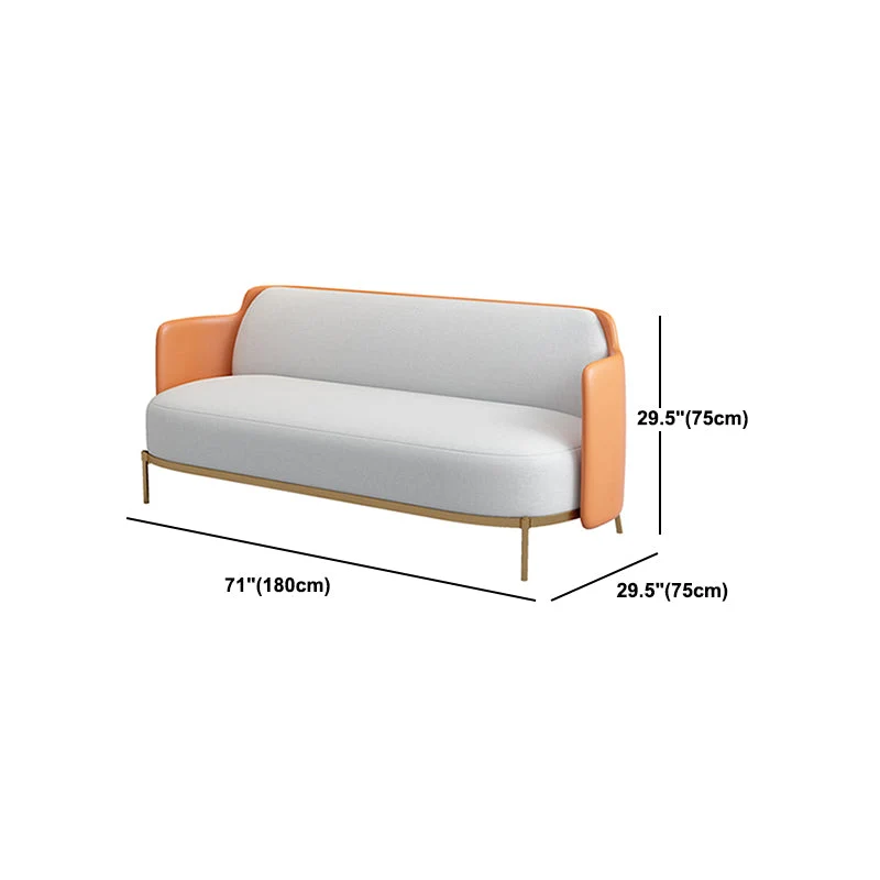 Divano con bracciolo ad incasso da 29,52" H Divano standard contemporaneo per soggiorno Clearhalo