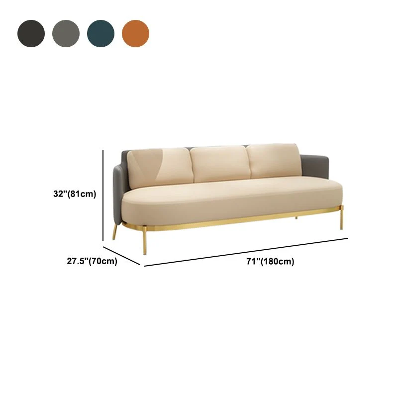 Divano con bracciolo ad incasso da 31,88" H Divano standard contemporaneo per appartamento Clearhalo