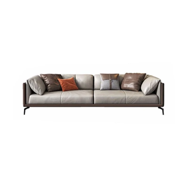 Divano con cuscini moderni Divano con braccioli smoking da 33,5 "D per soggiorno Clearhalo