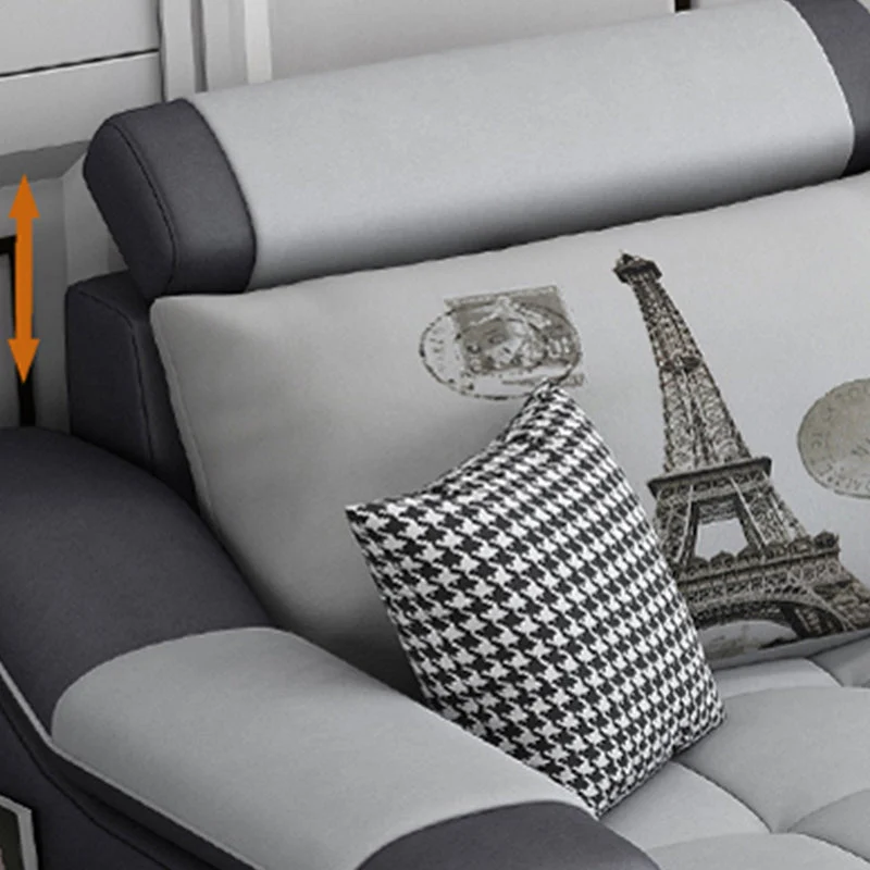 Divano con schienale componibile con braccioli inclinati da 82,5"L e pouf incluso Clearhalo