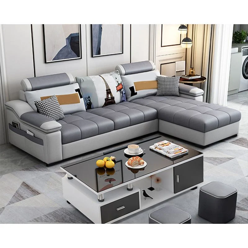 Divano con schienale componibile con braccioli inclinati da 82,5"L e pouf incluso Clearhalo