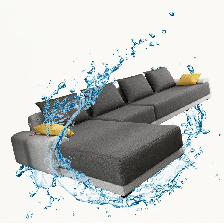 Divano contemporaneo con cuscini staccabili rimovibili e chaise longue reversibile Clearhalo