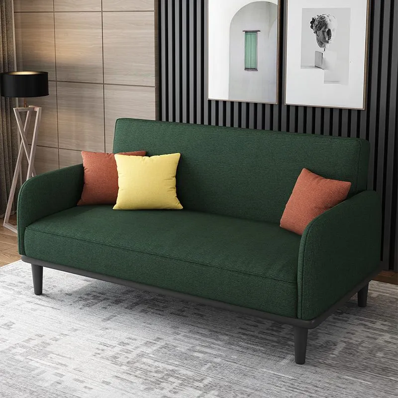 Divano convertibile moderno con braccioli quadrati misto cotone da 31,5" di altezza Clearhalo