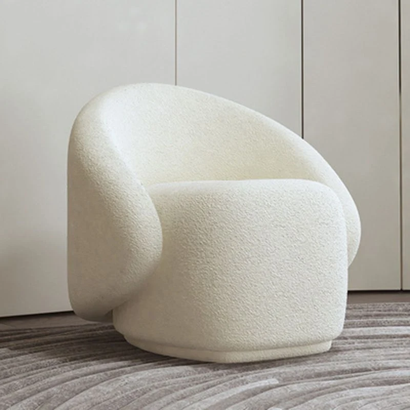 Divano curvo contemporaneo beige per divano alto 28,35 pollici dell'appartamento Clearhalo