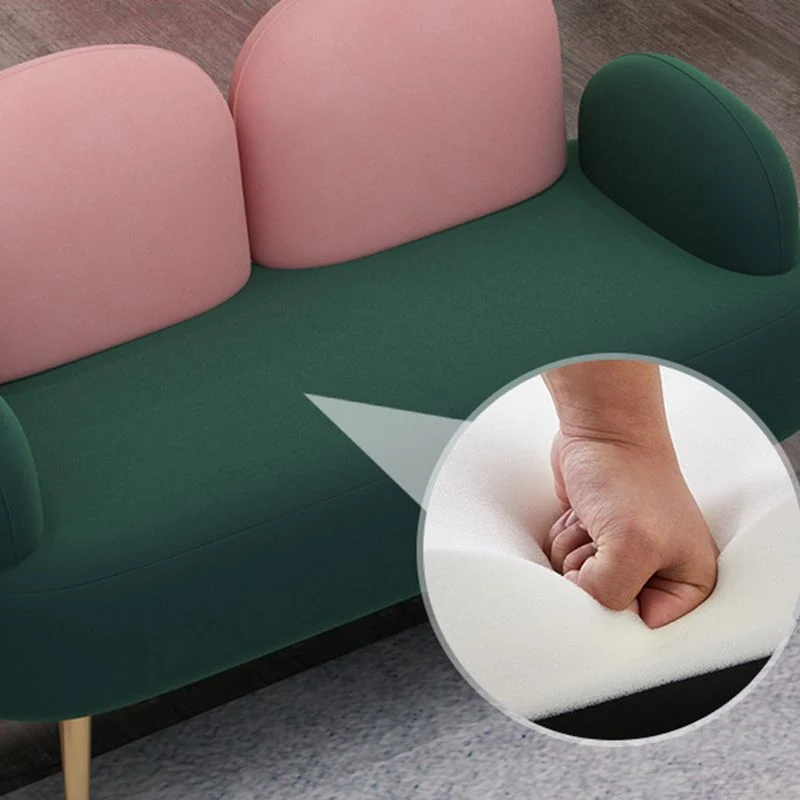 Divano curvo contemporaneo Divano alto 32,67 pollici verde Clearhalo