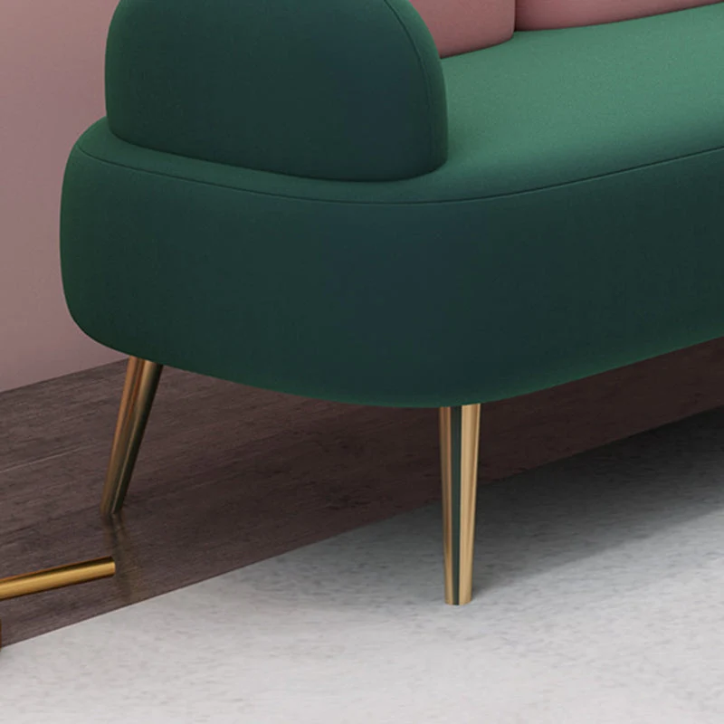Divano curvo contemporaneo Divano alto 32,67 pollici verde Clearhalo