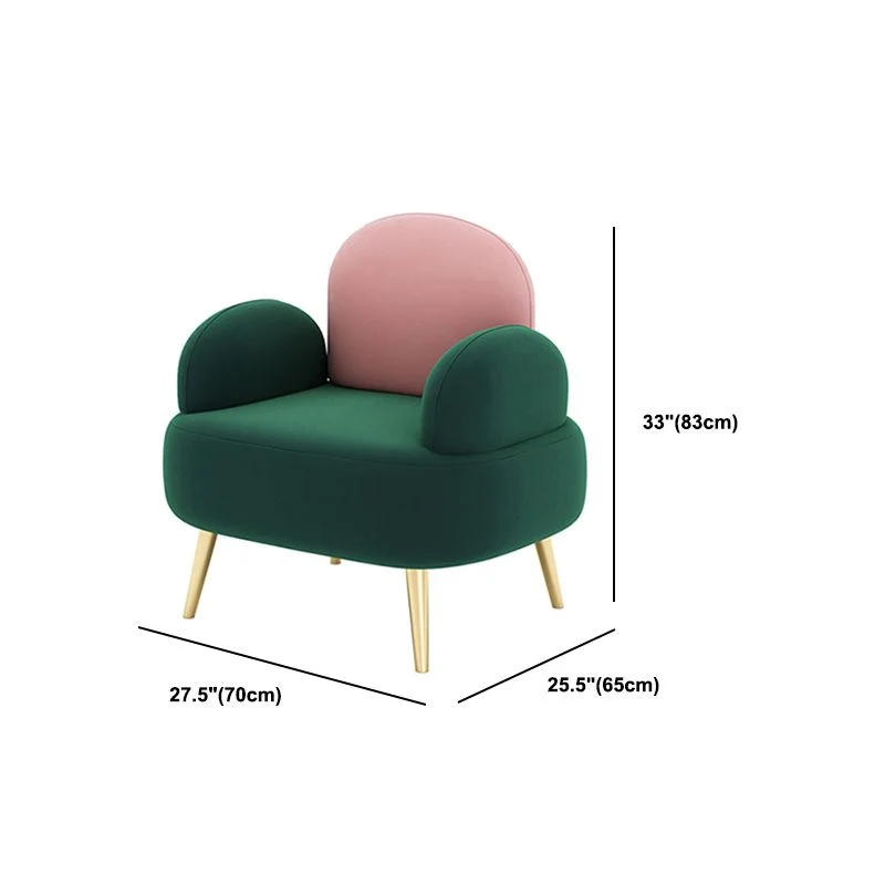 Divano curvo contemporaneo Divano alto 32,67 pollici verde Clearhalo