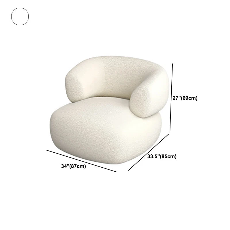 Divano curvo moderno e semplice, posti sedere per soggiorno con braccioli inclinati alti da 30,7". Clearhalo