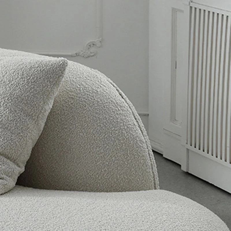 Divano curvo scandinavo con chaise longue Divano 4 posti da 49,21 pollici Clearhalo