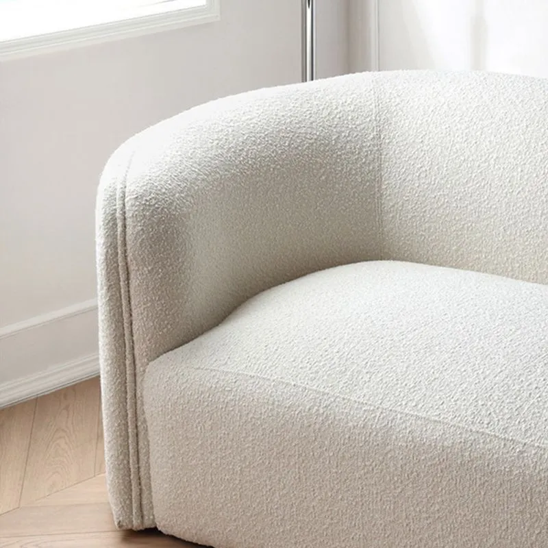 Divano curvo scandinavo con chaise longue Divano 4 posti da 49,21 pollici Clearhalo