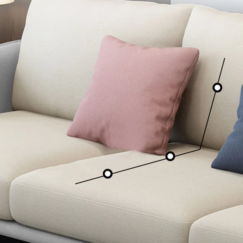 Divano ecopelle da 126"L √ó 67"W e schienale con cuscino per chaise longue con braccioli inclinati Clearhalo