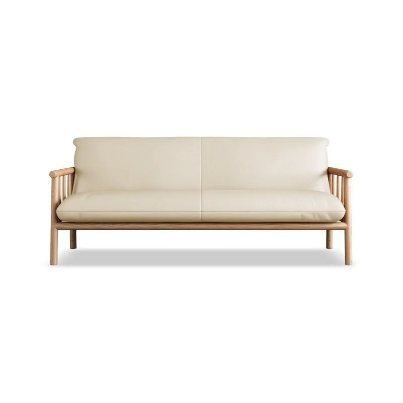 Divano ecopelle 28,74" P x 30,31" H Divano con braccioli quadrati per soggiorno Clearhalo