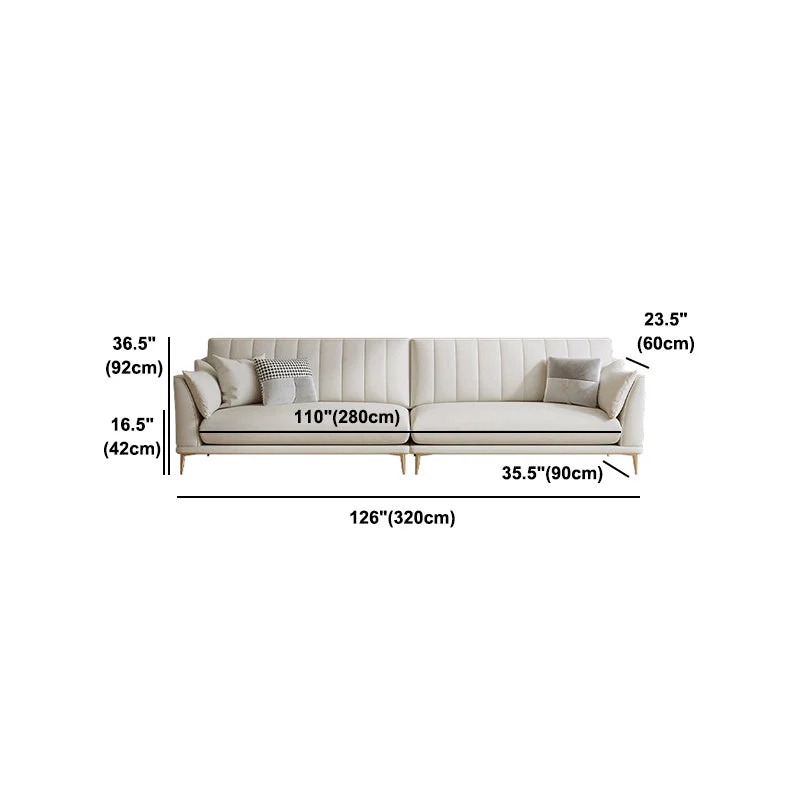 Divano ecopelle 35,43" P x 36,22" H Divano con braccioli quadrati per soggiorno Clearhalo