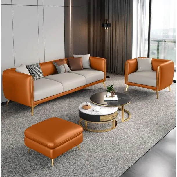 Divano ecopelle 80,31" L x 29,52" P x 25,98" H Divano con braccioli smoking per soggiorno Clearhalo
