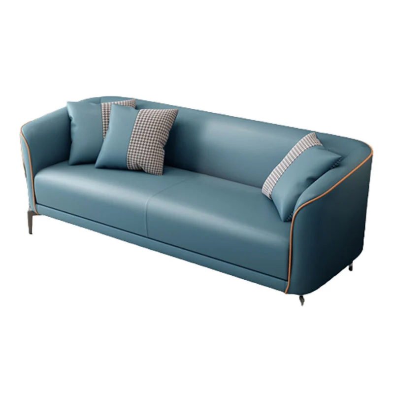 Divano ecopelle con bracciolo smoking divano resistente alle macchie 25,59" H per appartamento Clearhalo