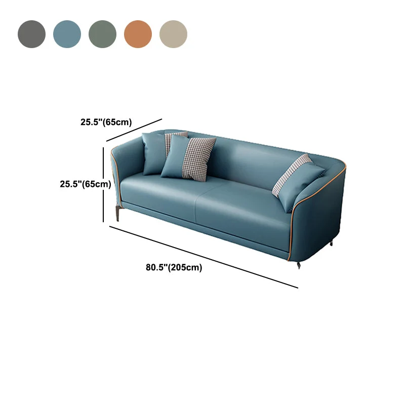 Divano ecopelle con bracciolo smoking divano resistente alle macchie 25,59" H per appartamento Clearhalo