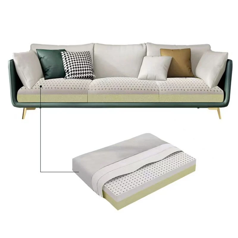 Divano fisso con braccioli pillow top 3 posti ecopelle resistente alle macchie Clearhalo