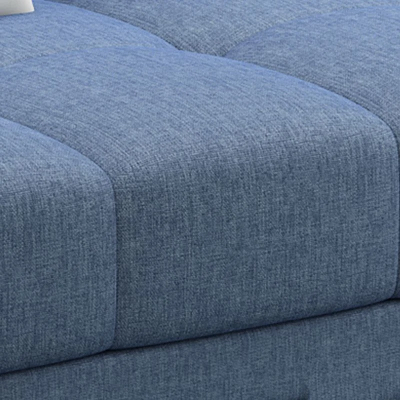 Divano fisso contemporaneo tessuto con braccioli quadrati standard con schienale biscotto Clearhalo
