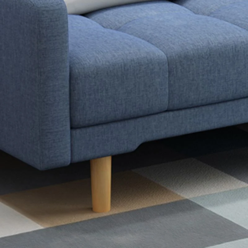 Divano fisso contemporaneo tessuto con braccioli quadrati standard con schienale biscotto Clearhalo