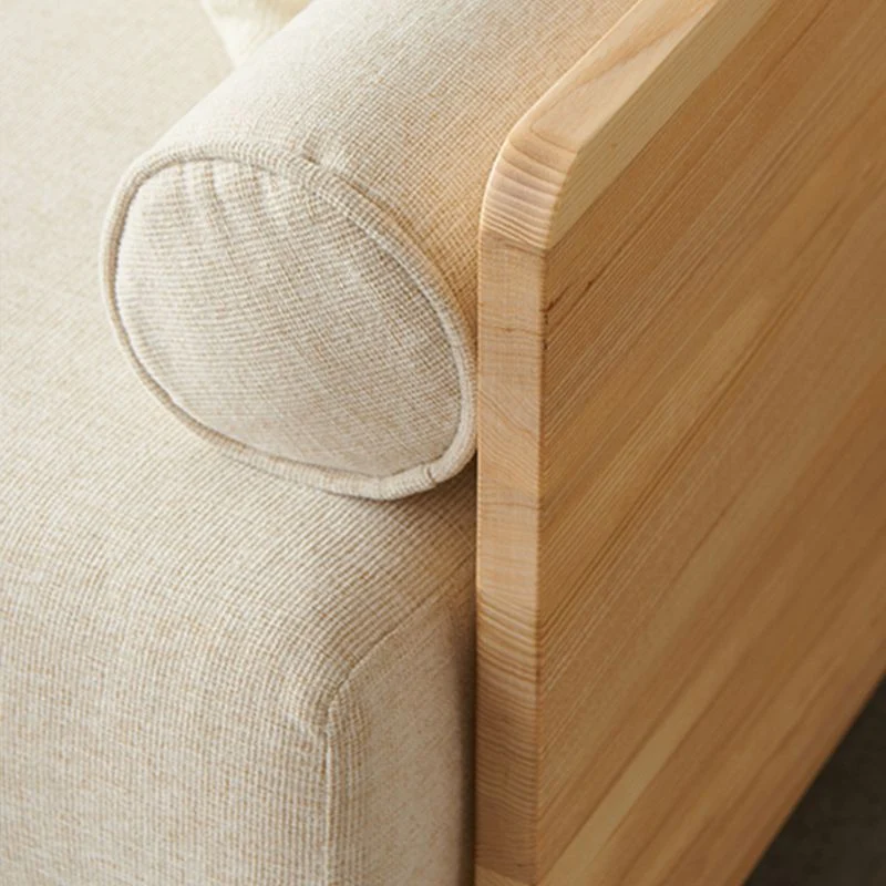 Divano fisso moderno con braccioli con schienale alto e cuscino standard Clearhalo