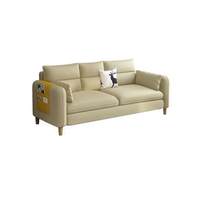 Divano fisso standard 3 posti moderno con schienale cucito Clearhalo