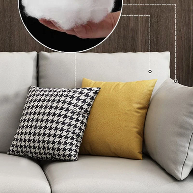 Divano Glam Cushions Standard ecopelle 3 posti con braccioli con cuscino Clearhalo