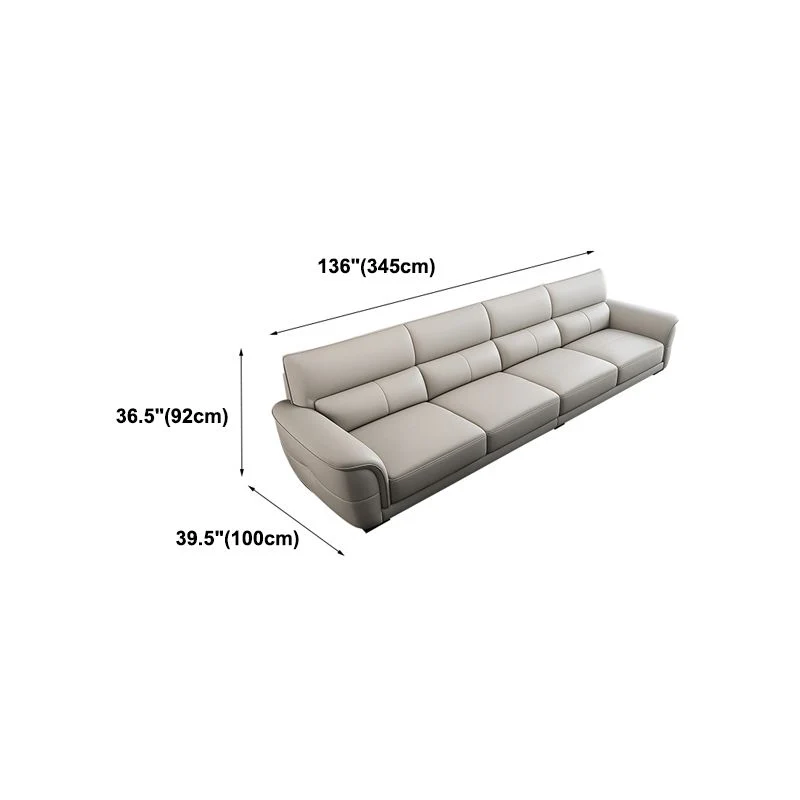 Divano letto con rivestimento pelle stile nordico e imbottitura del bracciolo invertito Clearhalo