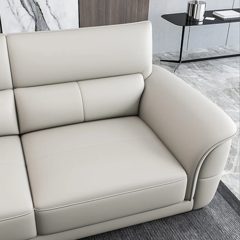 Divano letto con rivestimento pelle stile nordico e imbottitura del bracciolo invertito Clearhalo