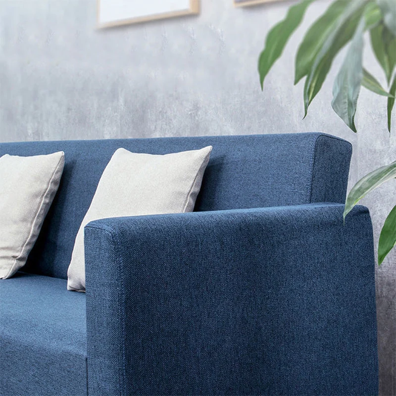 Divano letto convertibile con rivestimento misto cotone con braccioli larghi e schienale quadrato per appartamento Clearhalo