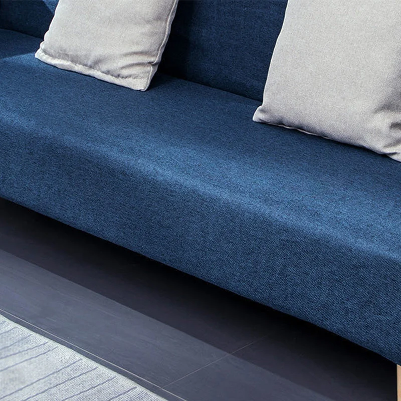 Divano letto convertibile con rivestimento misto cotone con braccioli larghi e schienale quadrato per appartamento Clearhalo