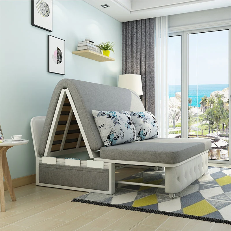 Divano letto convertibile moderno misto cotone senza braccioli Clearhalo