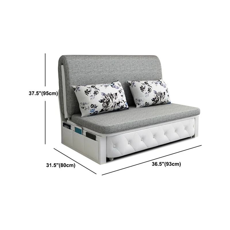 Divano letto convertibile moderno misto cotone senza braccioli Clearhalo