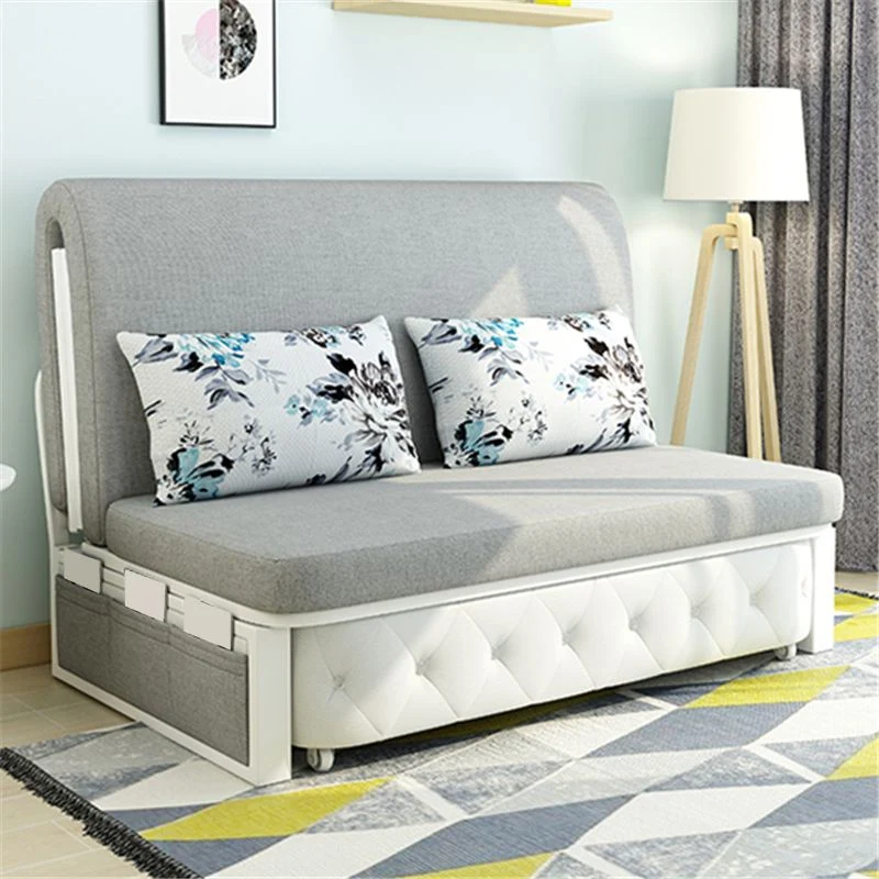 Divano letto convertibile moderno misto cotone senza braccioli Clearhalo