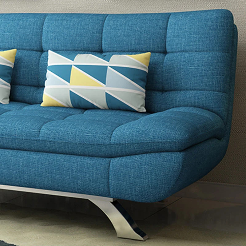 Divano letto convertibile moderno misto pelle e cotone Clearhalo