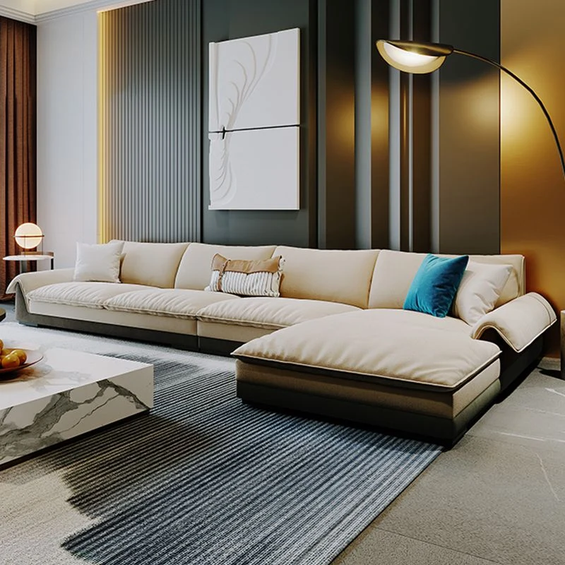 Divano letto flanella con braccioli e schienale con struttura legno massello grigio/verde scuro/beige Clearhalo