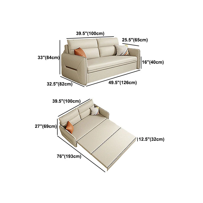 Divano letto moderno antimacchia ecopelle Clearhalo