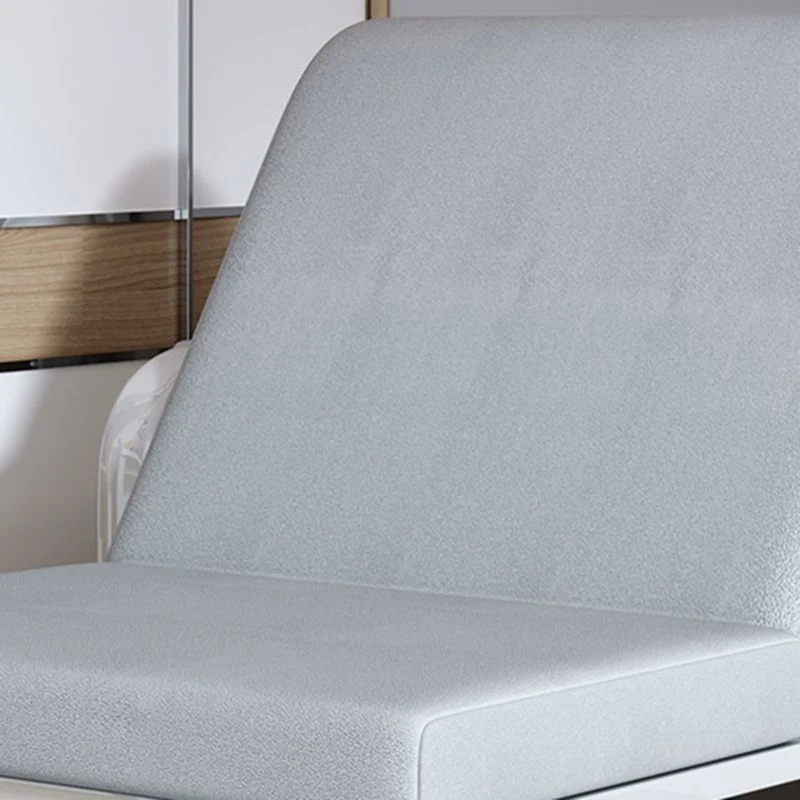 Divano letto moderno con braccioli quadrati con schienale stretto grigio per soggiorno Clearhalo