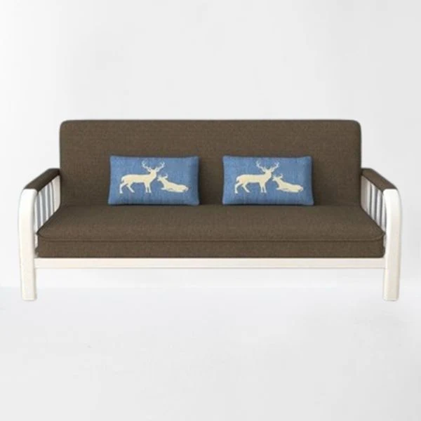 Divano letto moderno con braccioli quadrati Divano trasformabile lavabile per soggiorno Clearhalo