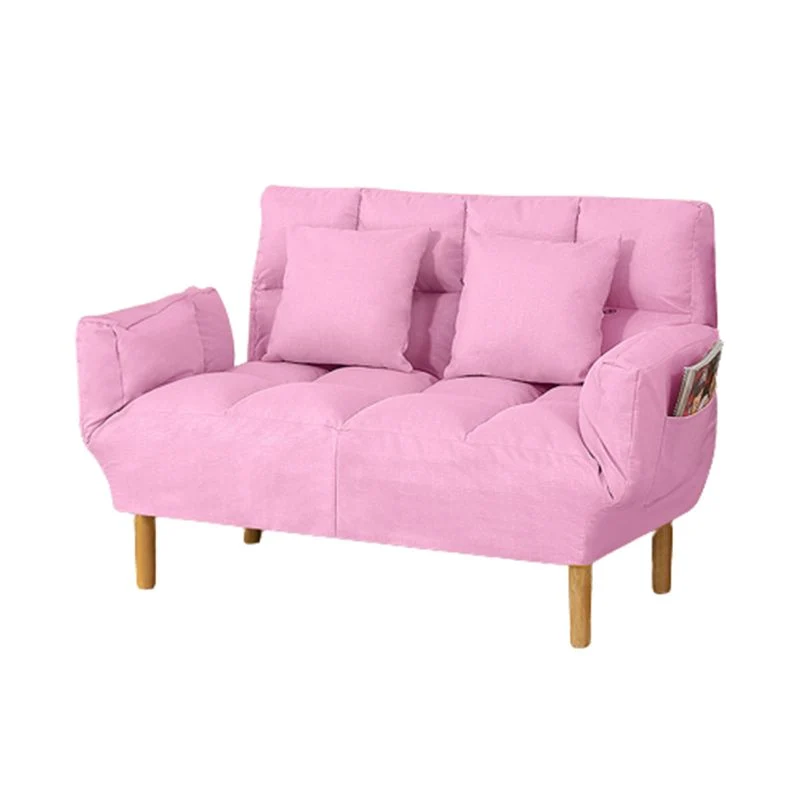 Divano letto moderno convertibile con braccioli quadrati e schienale biscotto Clearhalo