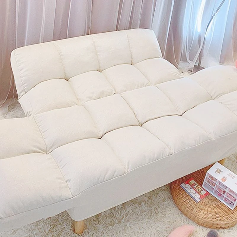 Divano letto moderno convertibile con braccioli quadrati e schienale biscotto Clearhalo