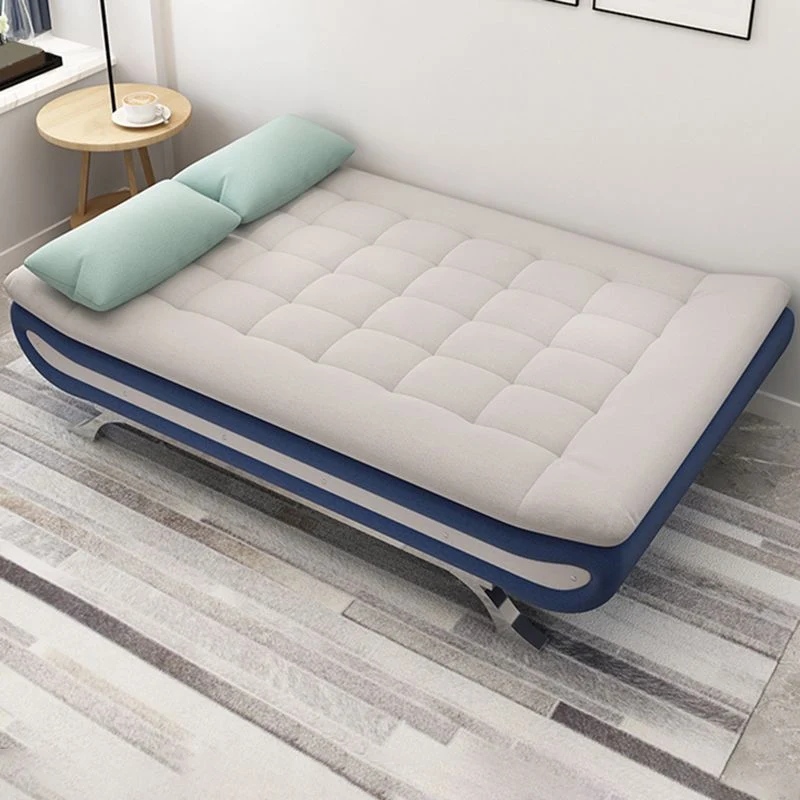 Divano letto moderno convertibile con schienale misto cotone e schienale biscotto Clearhalo