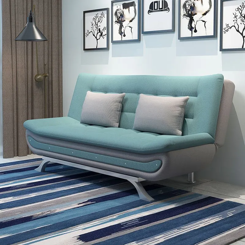 Divano letto moderno convertibile con schienale misto cotone e schienale biscotto Clearhalo