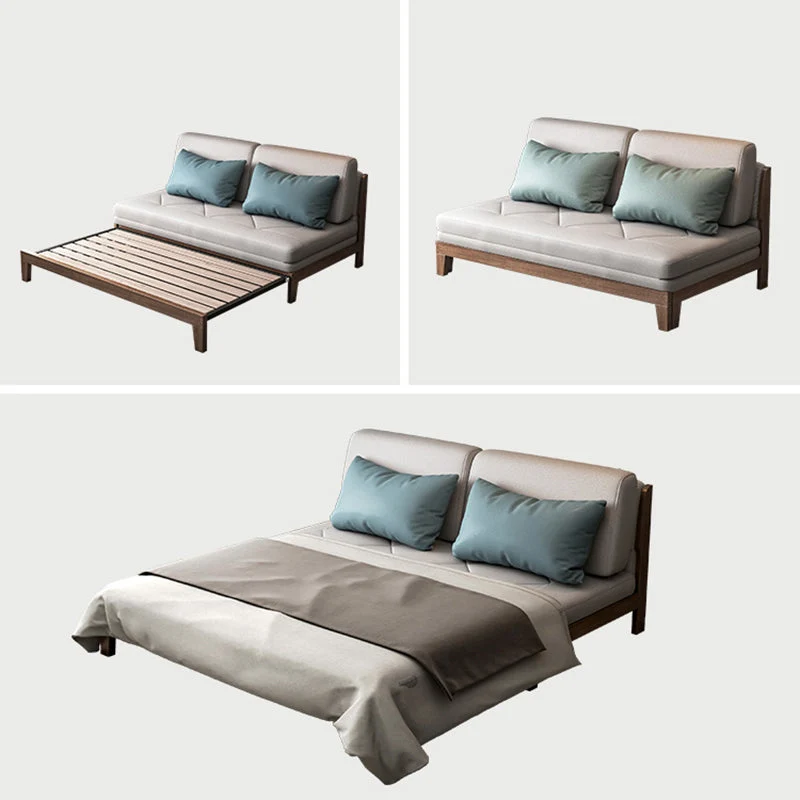 Divano letto moderno convertibile senza braccioli ecopelle antimacchia Clearhalo
